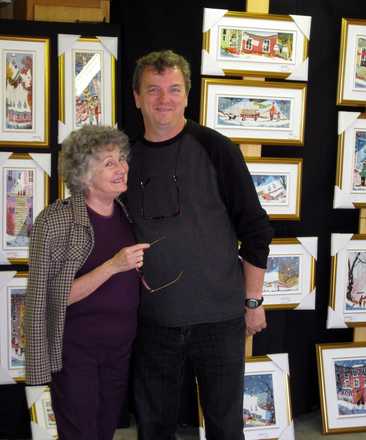 Serge en compagnie de Mme Louisette Dussault, marraine de la dixième édition du Chemin des Artisans